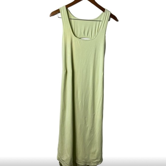 Lululemon Open Back Pima Cotton Midi Tank Dress Sleeveless Womens Size 10 - Picture 2 of 4